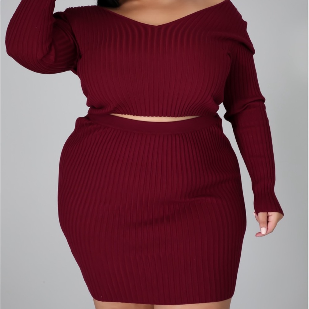 Sweater Skirt and Sweater Top